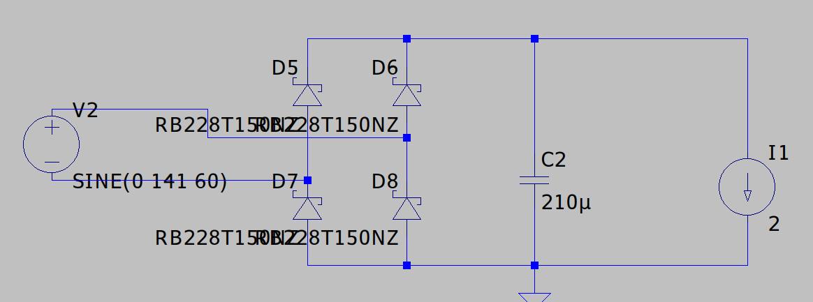 全波整流回路(定電流負荷)