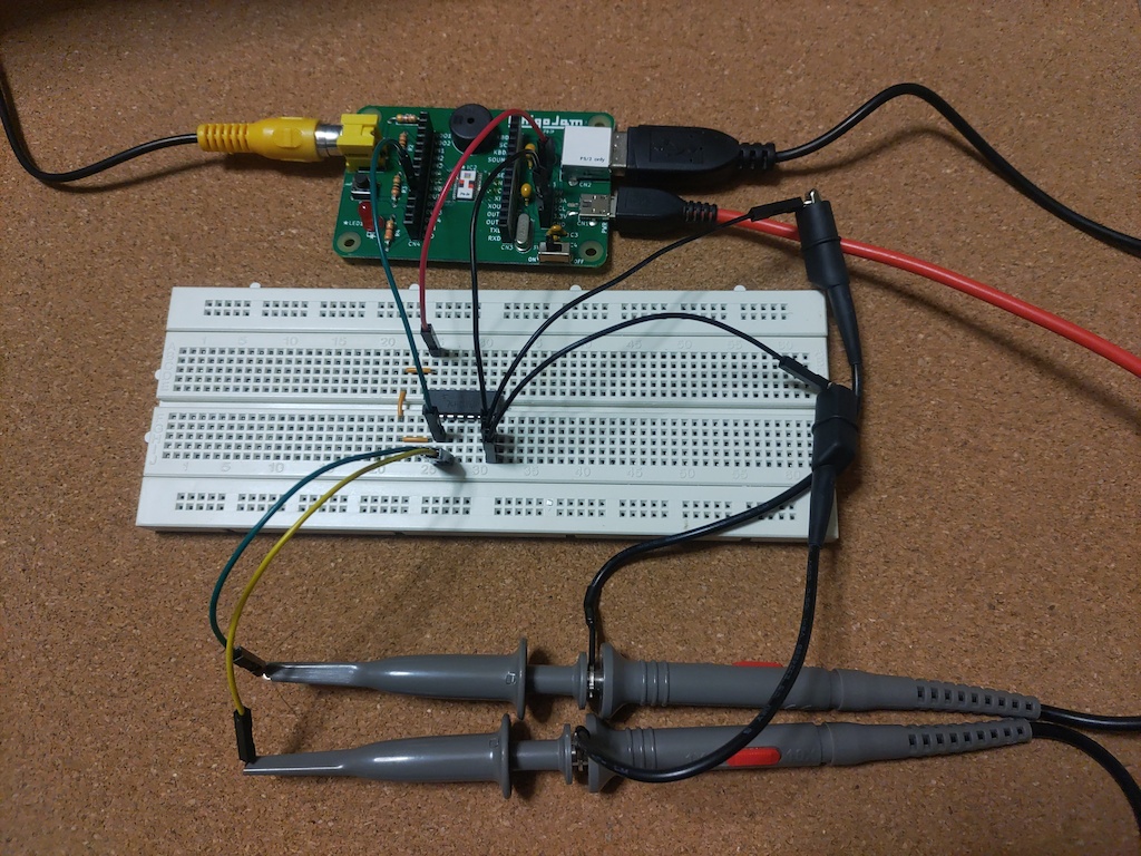 実際に接続した様子